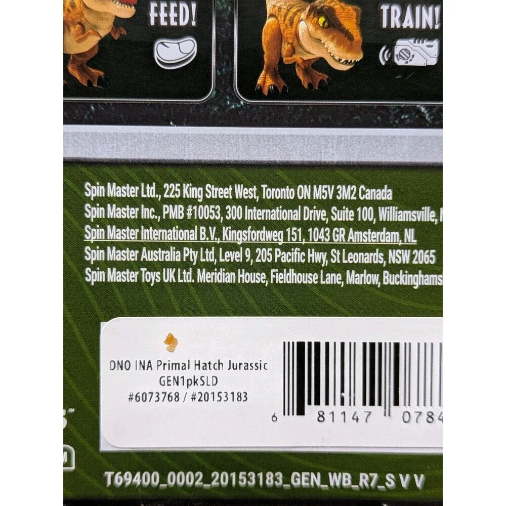 Jurassic World Park Primal Hatch T-REX Tyrannosaurus Rex Dinosaur Egg Toy